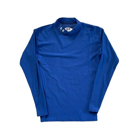 UNDER ARMOUR Mock Neck Baselayer Blue Size Medium - Picture 1 of 3